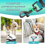 Heavy duty galvanized zinc alloy buckle hardware on the premium purple imported double dog leash