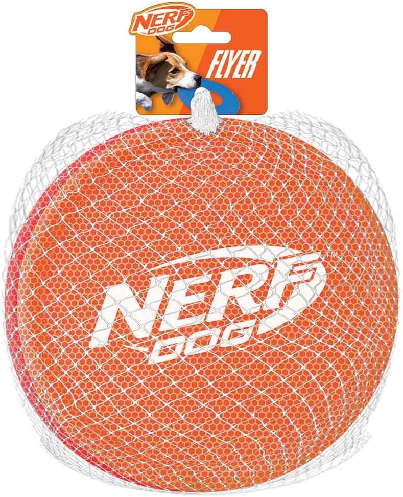 Nerf Dog Nylon Flyer Dog Toy, Flying Disc, Lightweight, Durable and Water Resistant, Great for Beach and Pool, 9 inch diameter, for Medium/Large Breeds, Single Unit, Red - Image 9