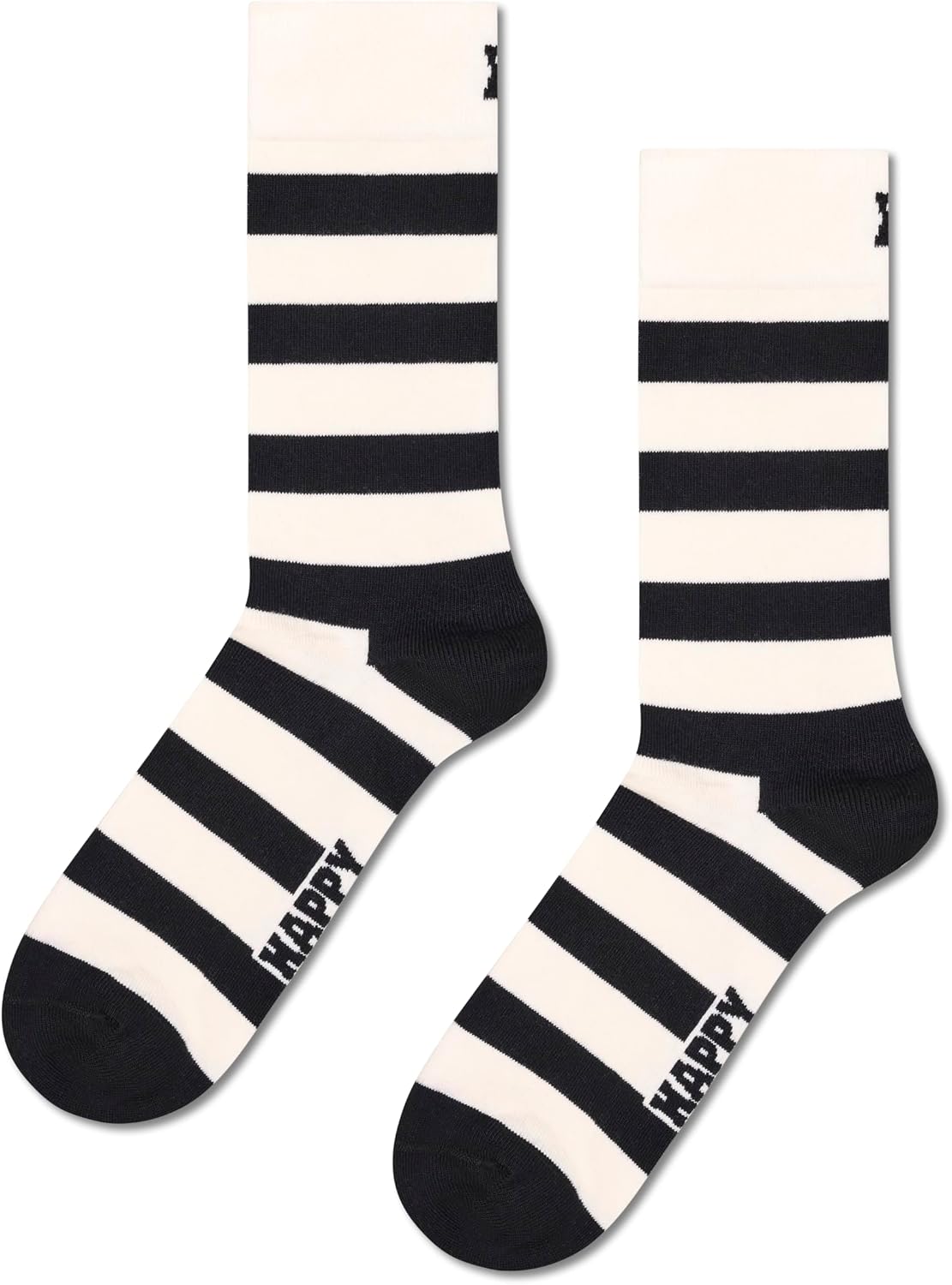 Detailed view of reinforced heel and toe on Happy Socks