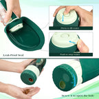 Detachable two in one pet water bottle and treat holder for hiking