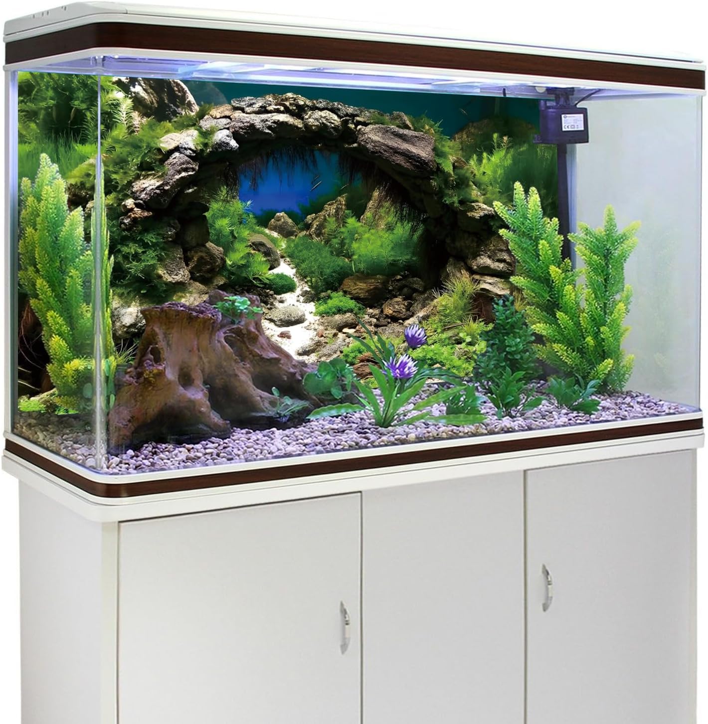 AWERT forty eight by eighteen inches aquarium poster showing three dimensional depth effect