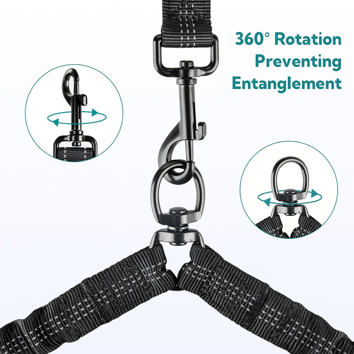 Dhgate dual bungee pet lead shock absorbing running leash for two dogs