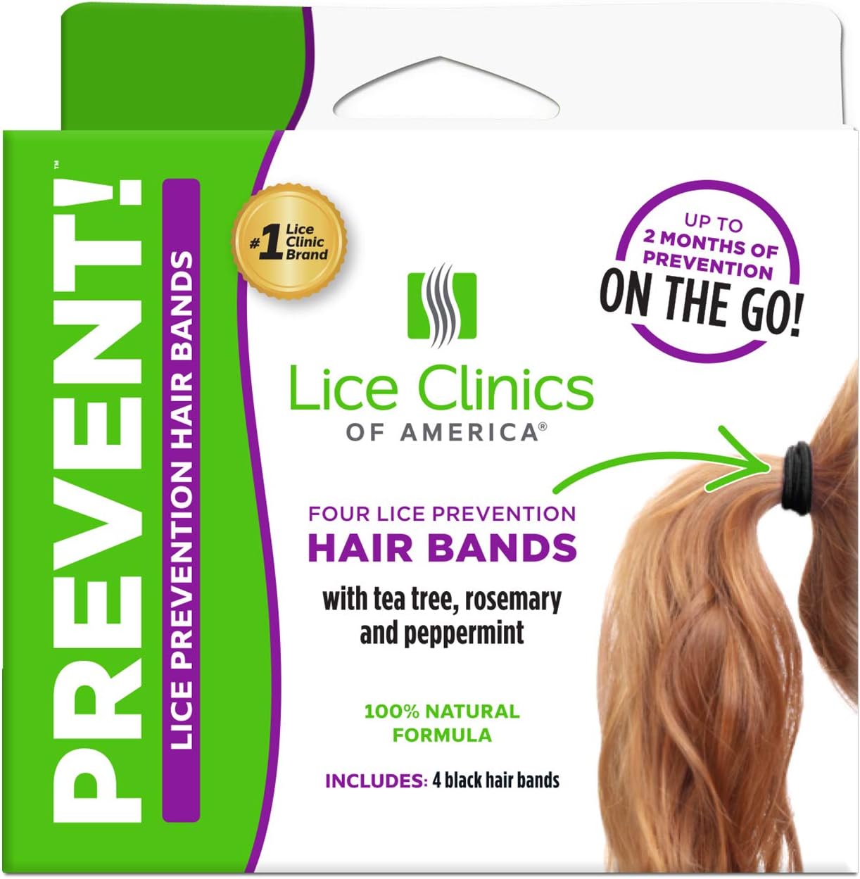 Lice Clinics of America Lice Prevention Hair Bands front view packaging