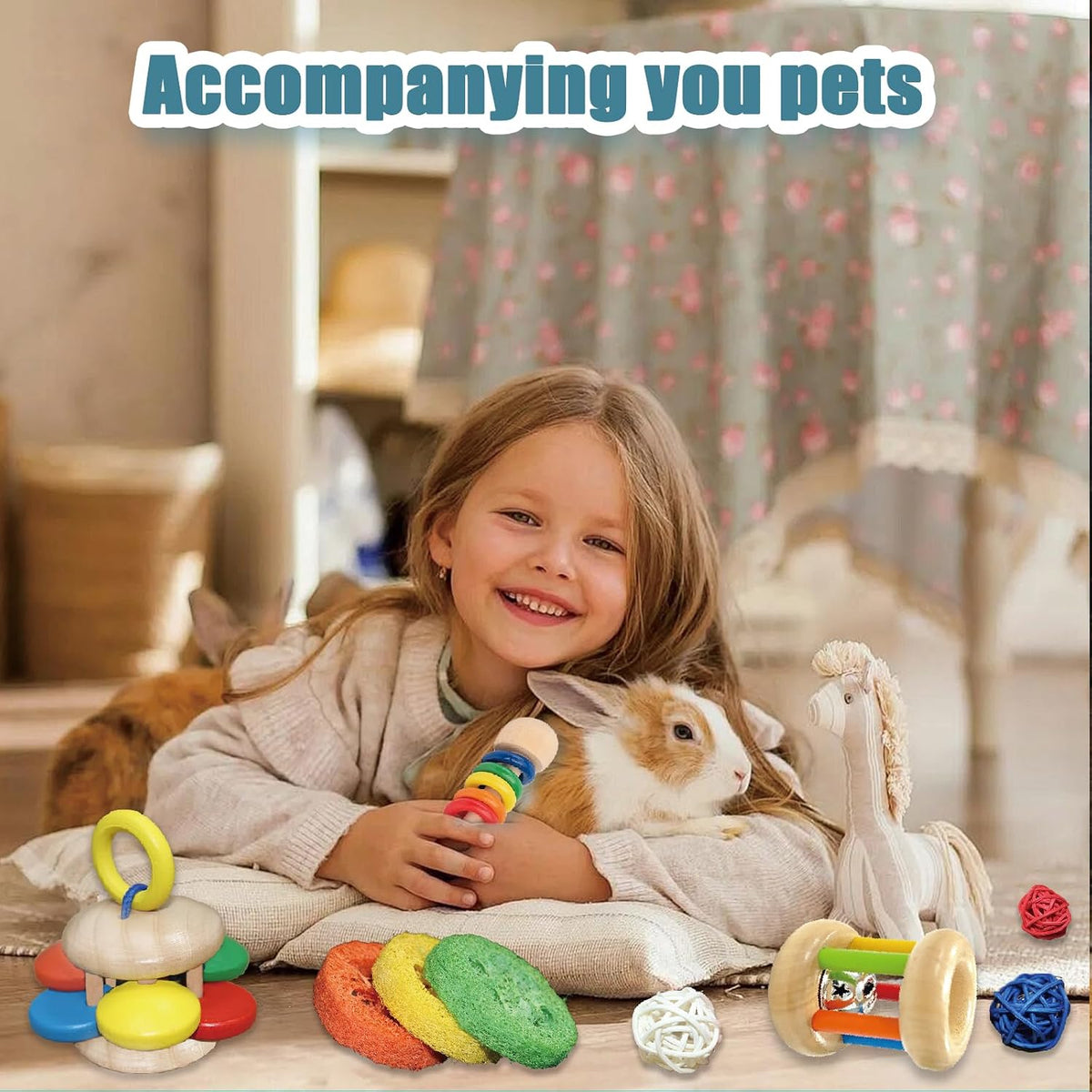 Various shapes of rodent chew accessories designed for healthy teeth grinding