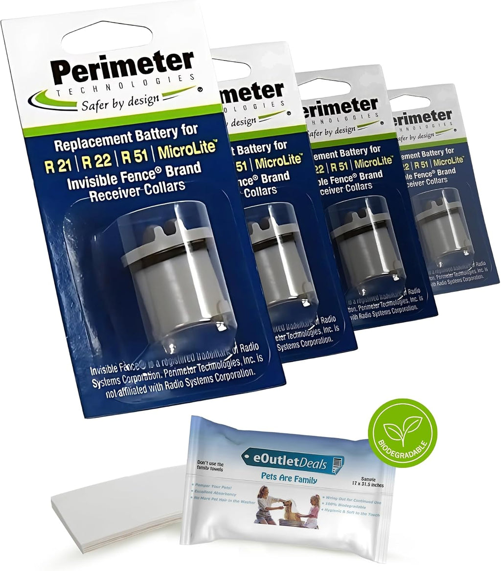 Perimeter Technologies Invisible Fence Collar Battery - Brand Compatible - Includes eOutletDeals Pet Towel (2 Pack) - Image 9