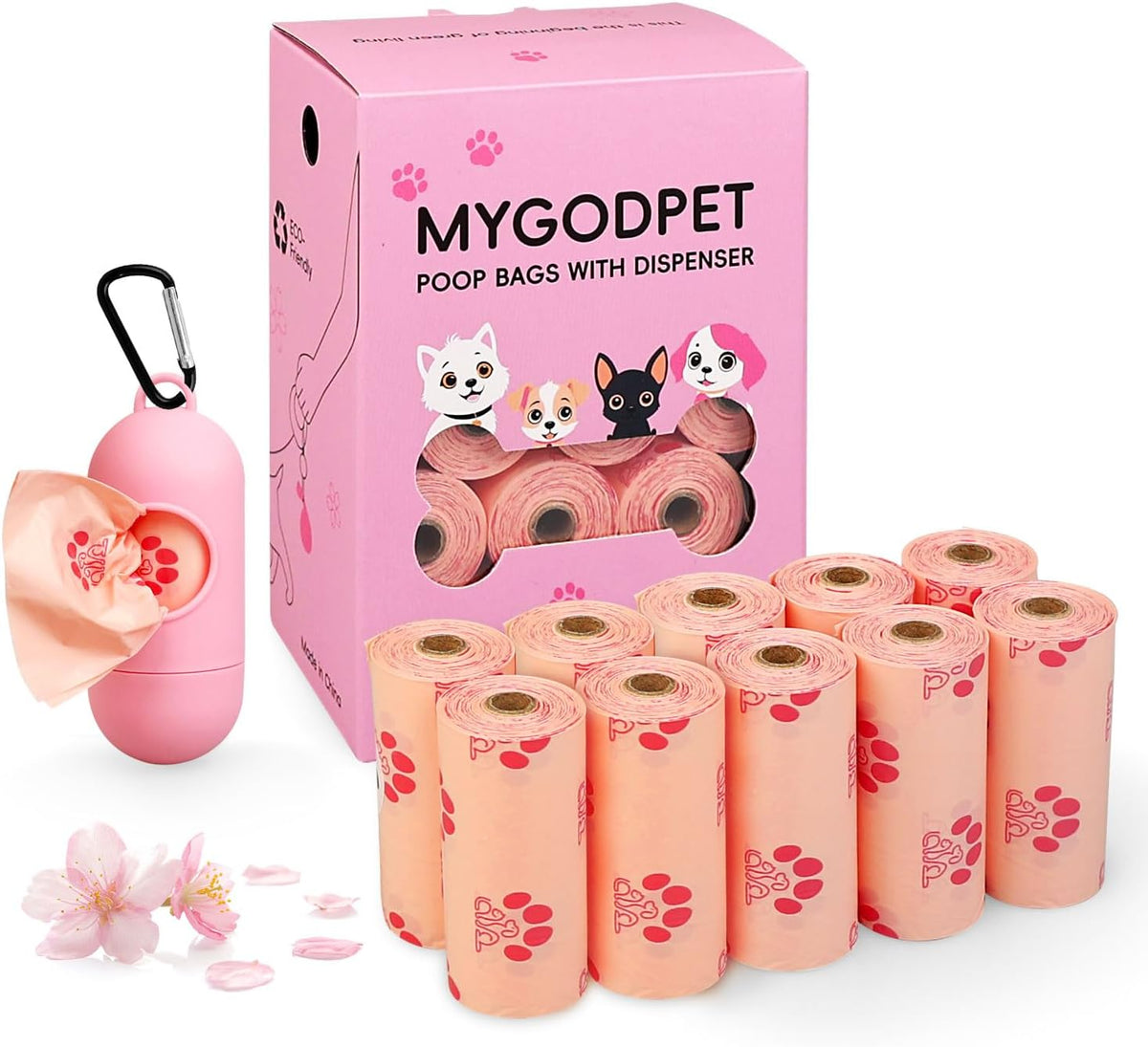 Dog Poop Bags Rolls with Dispenser 150 Count Biodegradable Bags for Dog and Cat Lavender Scented Waste Bag Leak Proof Doggie Poop Bag Doggy Trash Bag Purple - Image 10