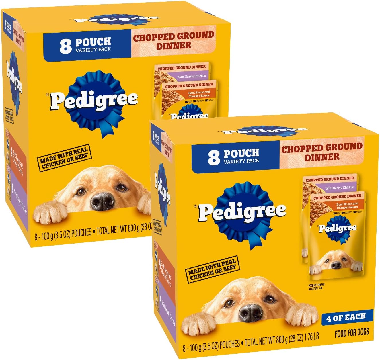 Pedigree Chopped Ground Dinner Wet Dog Food Pouches Variety Pack, 3.5 oz Pouches, 30 Count - Image 15