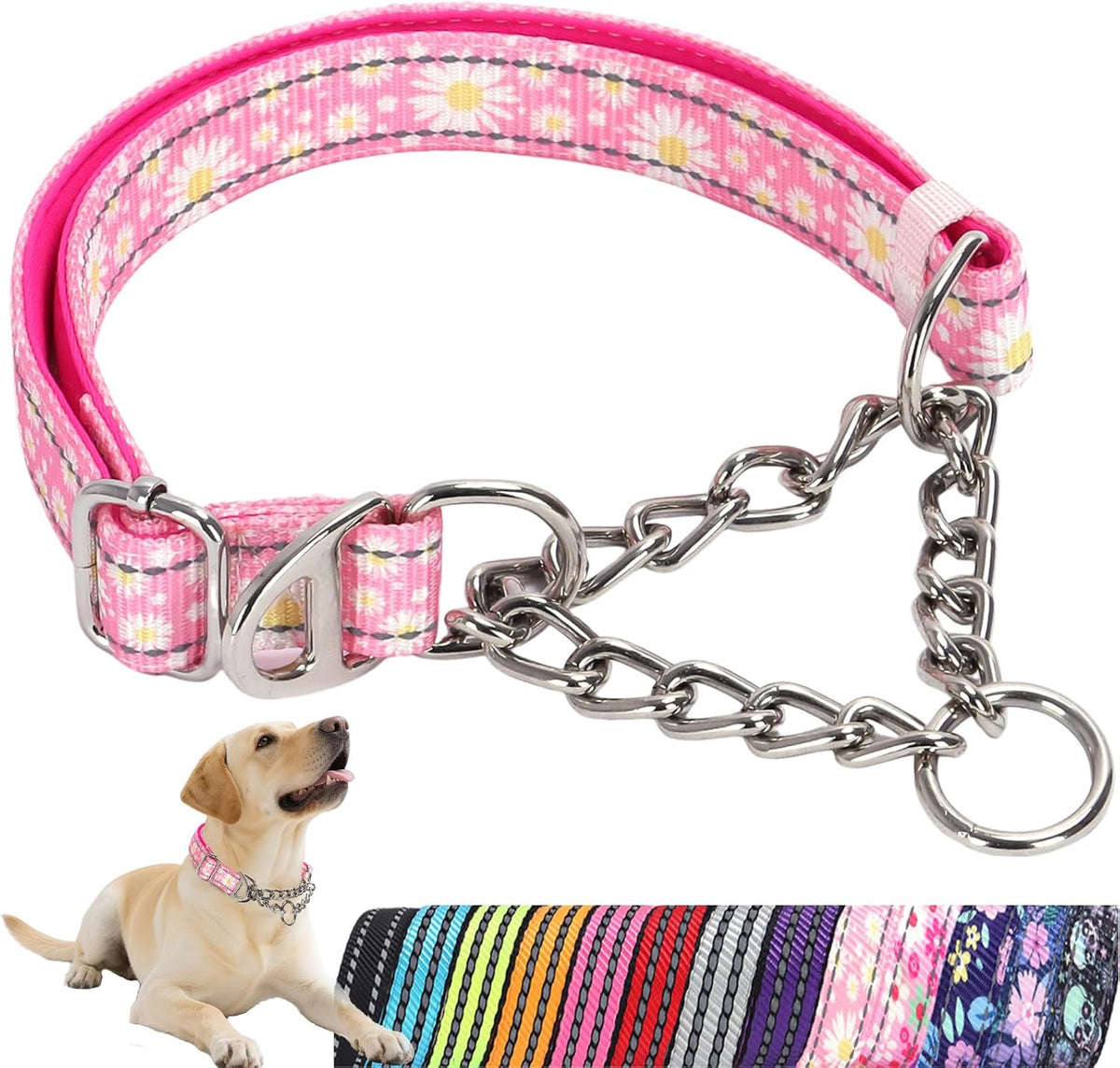 ONEFOJOJO comfort training dog collar showing proper two finger fit