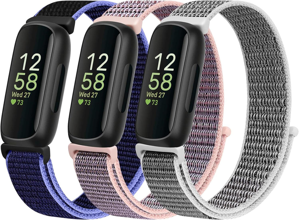 Nylon Bands Compatible for Fitbit Inspire 3/Inspire 2/Inspire/Inspire HR/Ace 3/Ace 2 Bands, Breathable Sport Replacement Straps Soft Adjustable Solo Loop Nylon Wristband for Women Men - Image 11