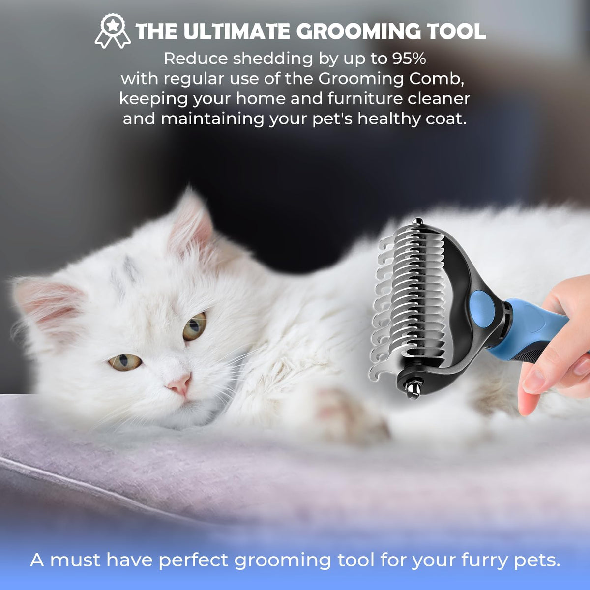 Genpepado pet grooming tool showing rounded safety tips