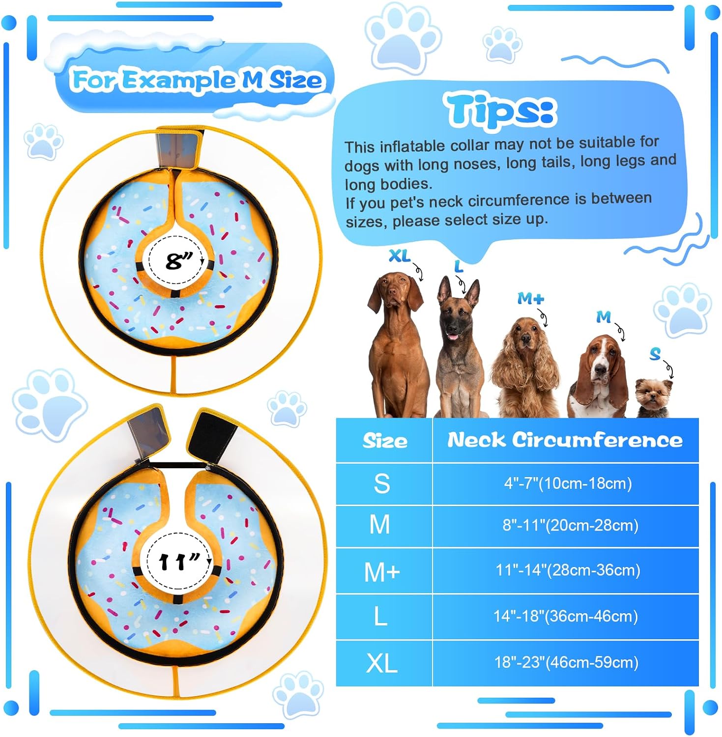 Premium non stick soft fabric outer cover of the Cneo pet Elizabethan cone alternative.