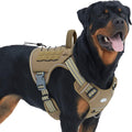 Auroth tactical dog harness army yellow front view