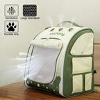 Touchdog ventilated pet carrier bag top view displaying the sturdy zippered opening and heavy duty fabric.