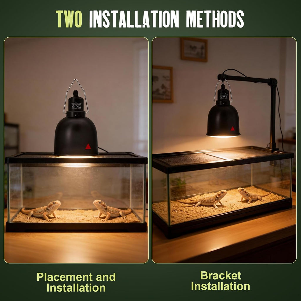 Ceramic E26 socket inside Mecesor reptile light fixture dome
