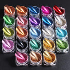 Dhgate metallic mirror chrome nail powder set front view