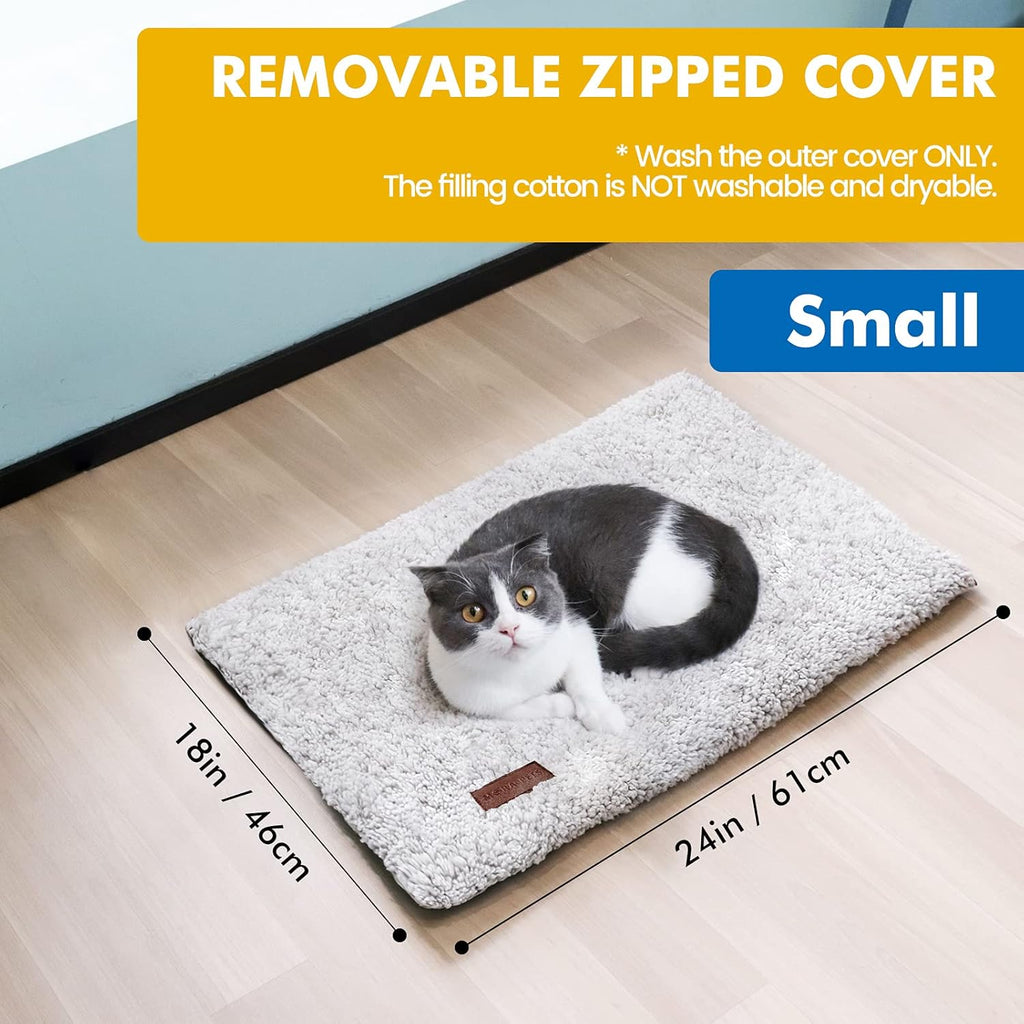 Anti slip rubber dot bottom surface of the Mora Pets gray thermal mat