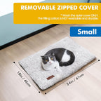 Anti slip rubber dot bottom surface of the Mora Pets gray thermal mat