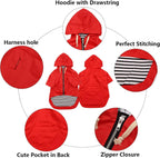 Morezi small medium breed raincoat storage pocket detail