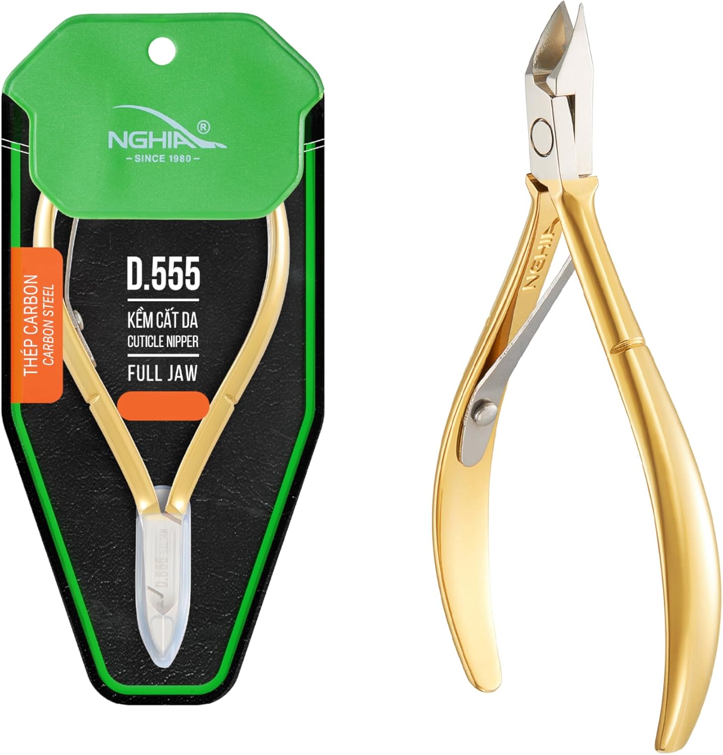 Kem Nghia D-555 hard steel cuticle nipper front view