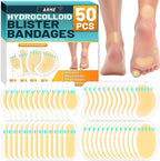 Arme Hydrocolloid Bandages 50 count box front view for blister protection