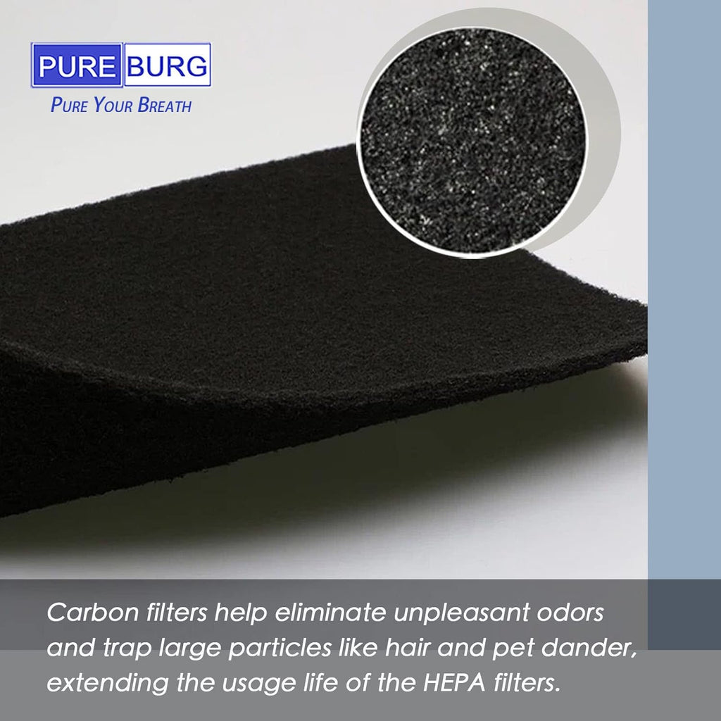Replacement filter kit close up view showcasing high density charcoal structure