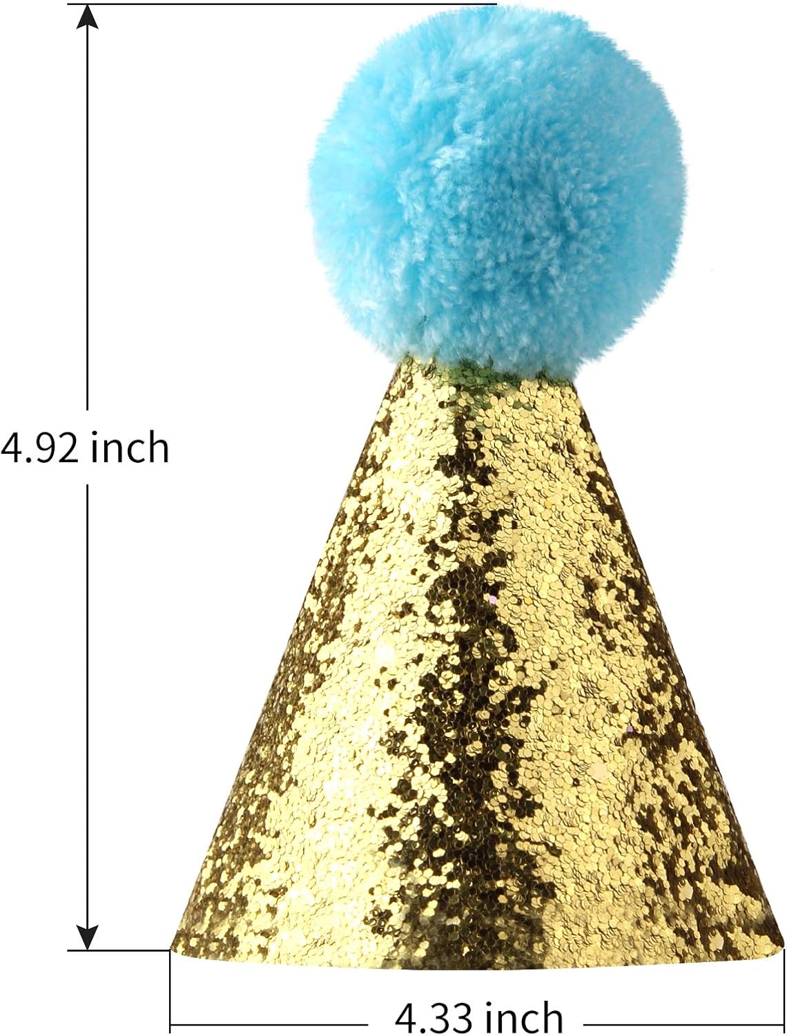 Close up of Do-Dottii pet party hat with adjustable drawstring