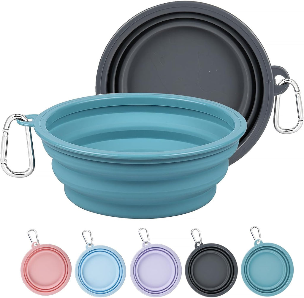 Kytely Collapsible Dog Bowls for Travel, 2Pack Dog Portable Water Bowl, Foldable Pet Food Bowl with Clasp, Pet Cat Feeding Cup Dish for Traveling, Walking, Hiking - Image 14