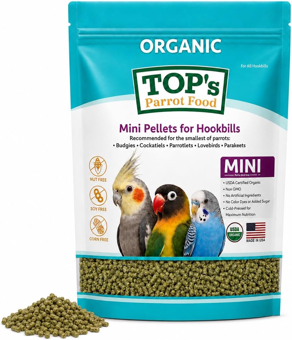 TOP's Parrot Pellets 4 lb, USDA Organic Certified, Non-GMO Bird Food for Hookbills - Image 12