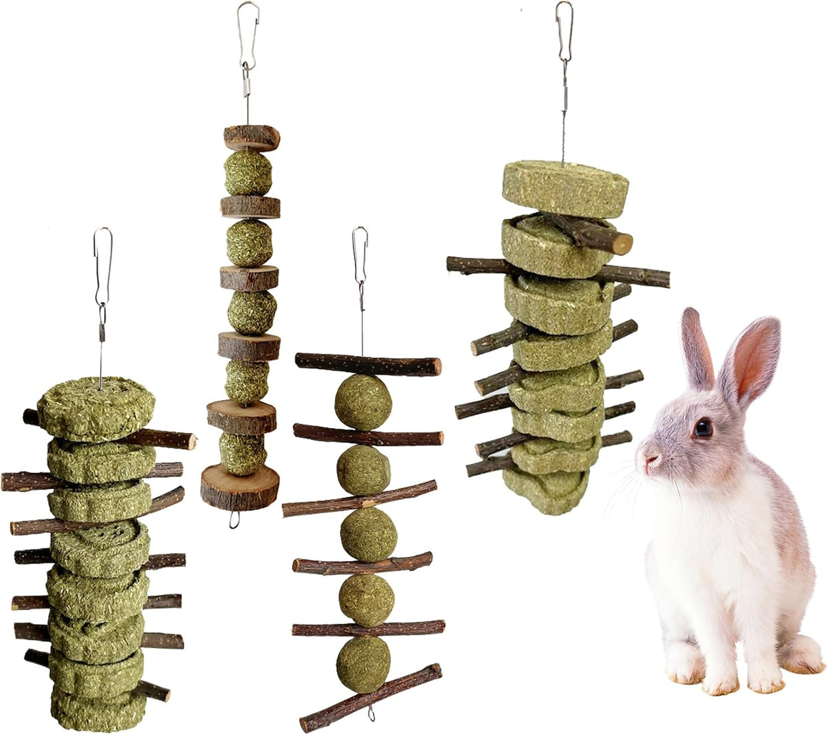 LWINGFLYER small animal interactive teething treats packaging and product arrangement overview.