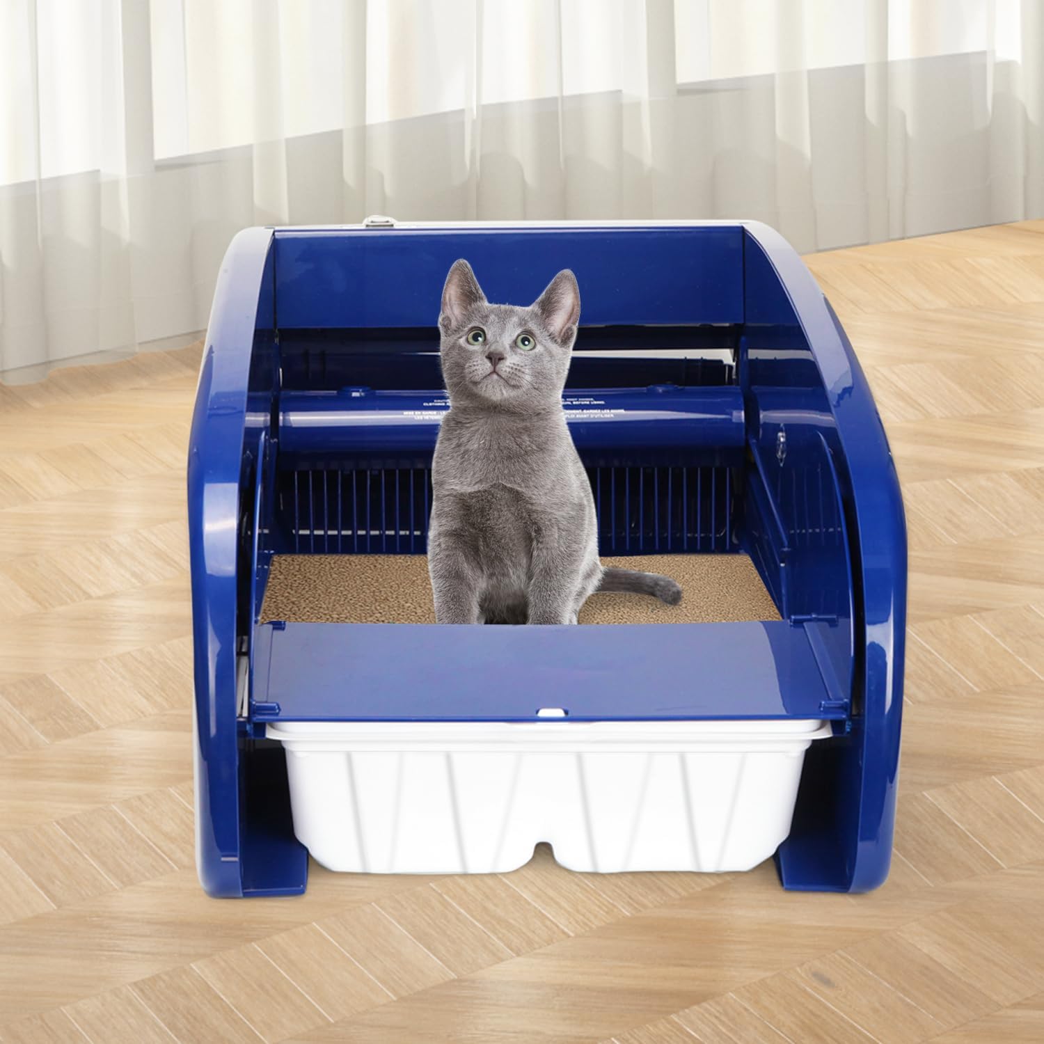 Litter box waste receptacle tray for self-cleaning litter boxes