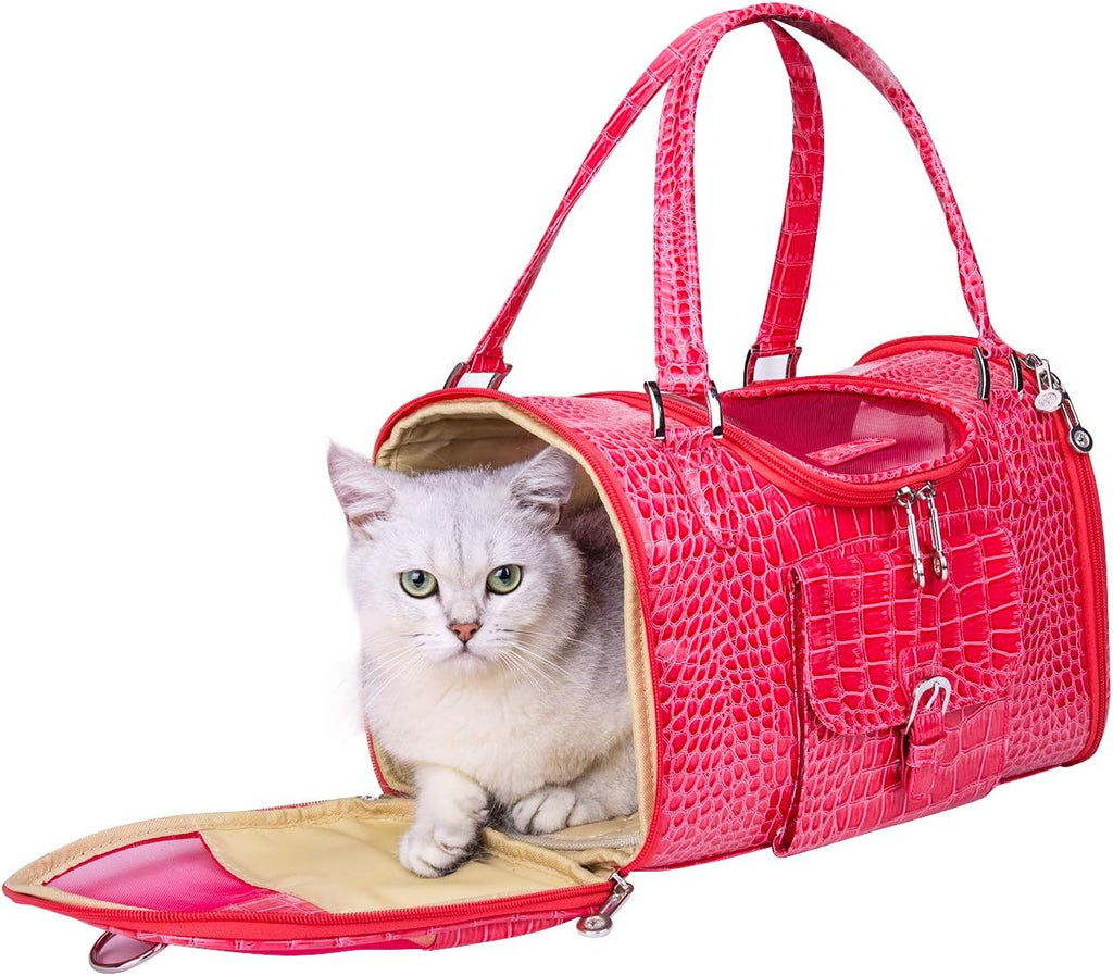 Dutis cat tote bag interior with safety collar hook