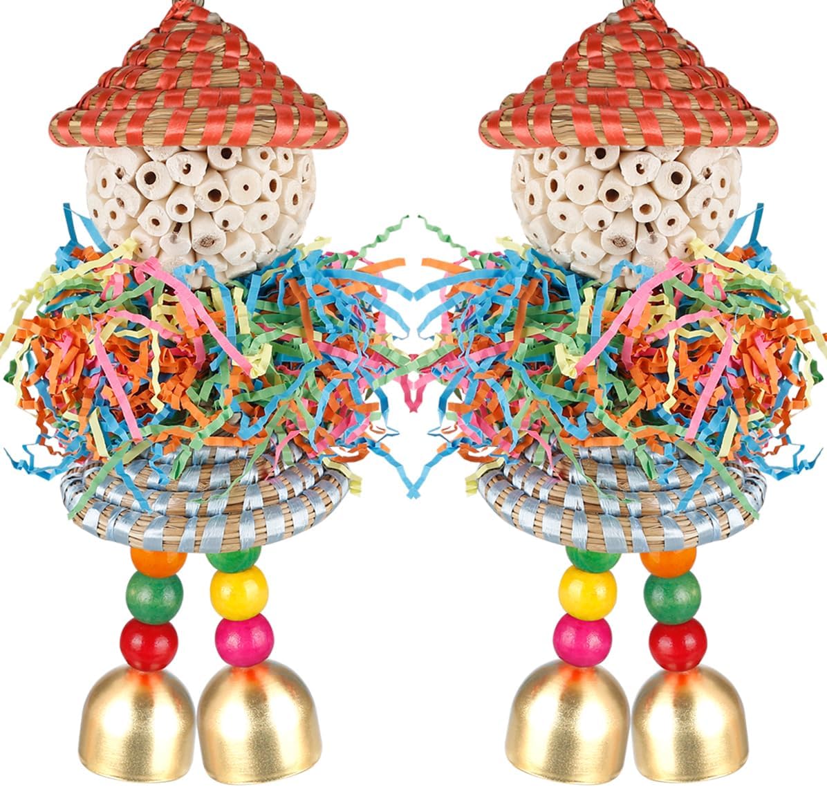 Bird cage accessory BBjinronjy hanging toy with secure metal hook