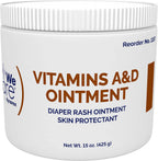 Dynarex Vitamins A and D Ointment fifteen ounce jar front view for multi-purpose skin protection