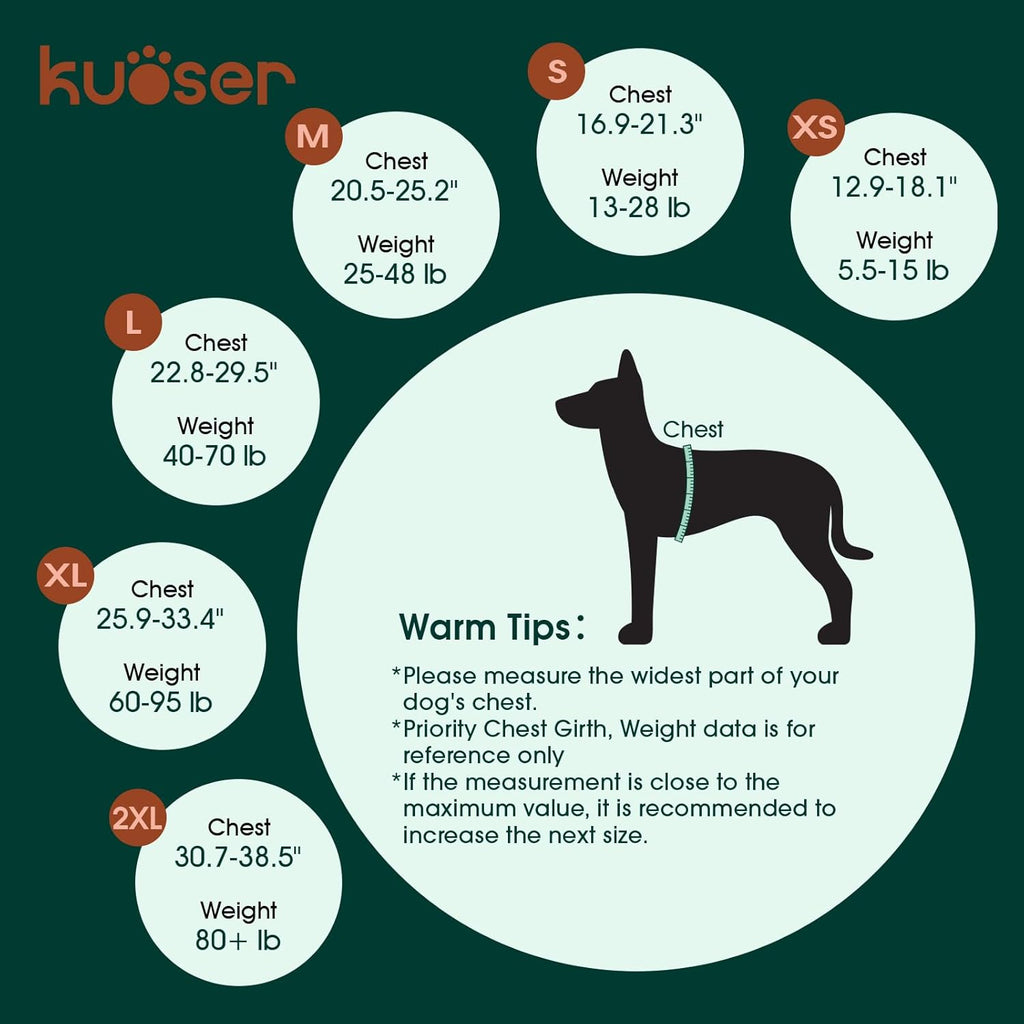 Kuoser dog life vest with top rescue handle for swimming safety