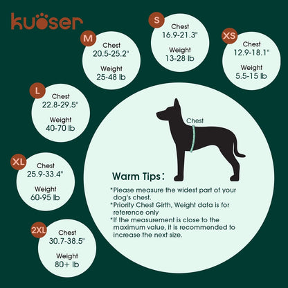 Kuoser dog life vest with top rescue handle for swimming safety