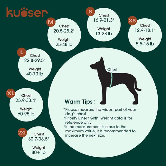 Kuoser dog life vest with top rescue handle for swimming safety