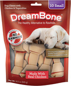 DreamBone Vegetable and Chicken Dog Chews small size 10 count pack front view
