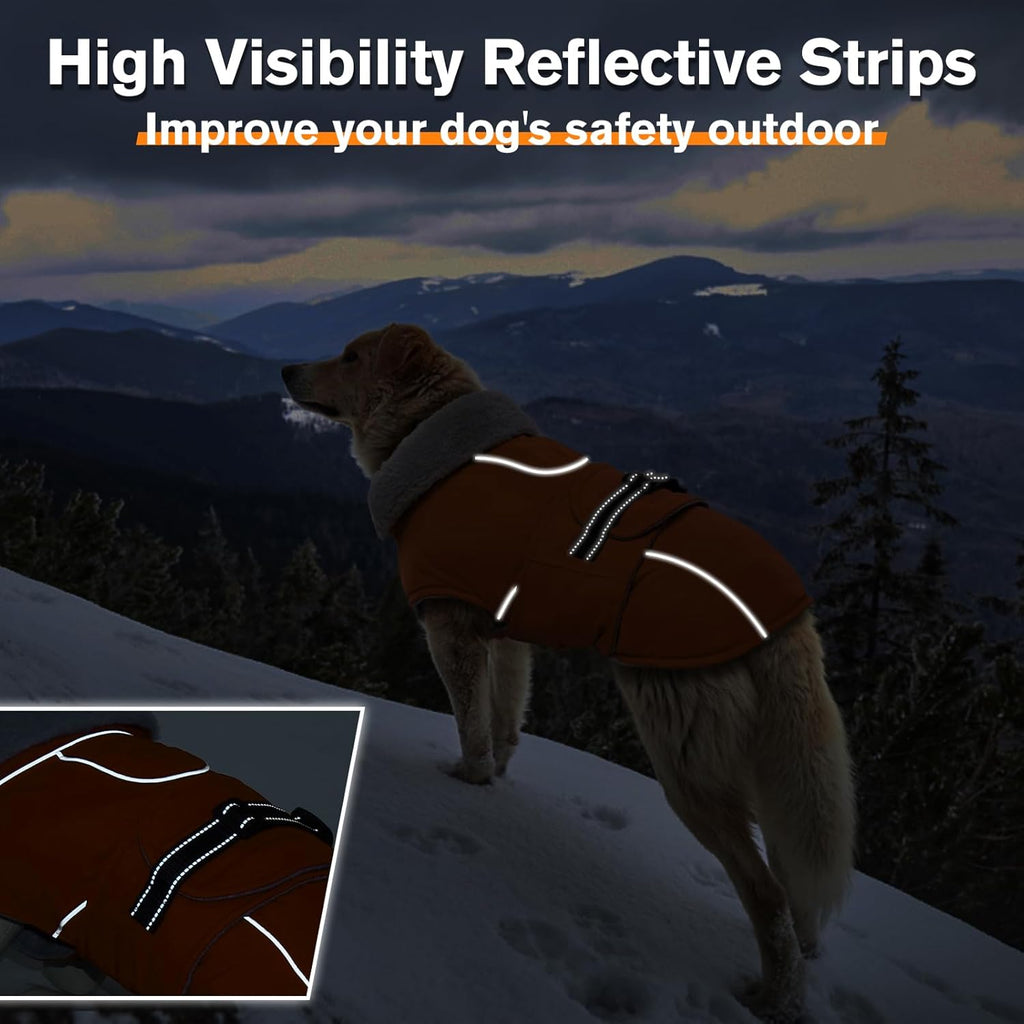 Close up of Lelepet dog coat reflective safety strips