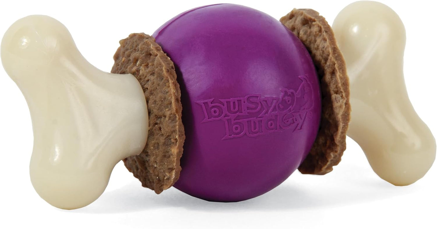 PetSafe Busy Buddy Bristle Bone Dog Chew Toy - Treat Holding Toothbrush Toy for Hard Chewers - Helps Keep Your Dog's Teeth Clean - Durable, Interactive - Purple, Medium - Image 14
