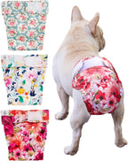 CuteBone Washable Dog Diapers Female No Tail Hole 3 Pack Reusable Doggie Period Training Pants for Docked-Tail Frenchie French Bulldog Boston Terrier Without Tail WWD15M - Image 13