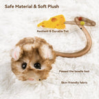 Smart cat toy demonstrating the anti stuck technology near indoor home furniture.