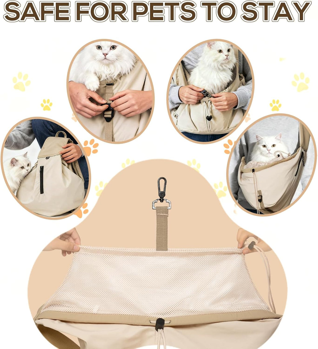 Bqclab pet sling carrier with adjustable shoulder strap