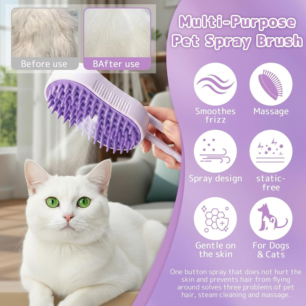 Petayouj rechargeable pet steam brush for cats and dogs