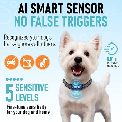 Close up of Stopwoofer collar sensor and module