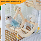 Multiple wooden perches on Jevnd exercise wheel accessory