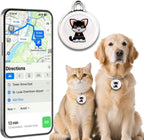 Fxajid Smart GPS Tracker for dogs and cats front view showing compact lightweight design.