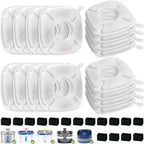 16 Pieces 8 Pack Replacement Filters & 8 Pack Replacement Pre-Filter Sponges for Veken 95oz/2.8L Bellflower Pet Fountain Cat Water Fountain Dog Water Dispenser - Image 11