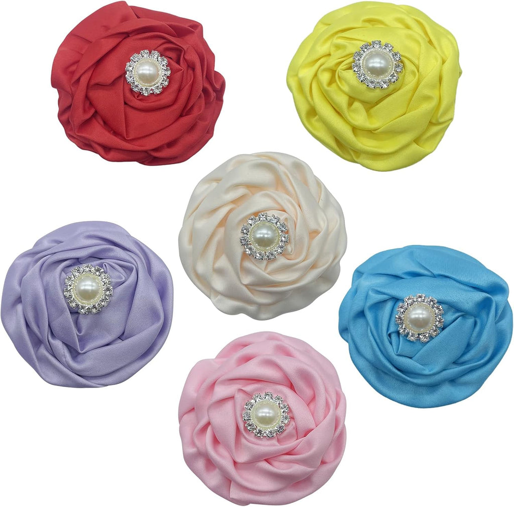 Dog Collar Flower Accessories with Pearls, Decorative Flower Charms for Dog and Cat Collars, Pack of 6 - Image 9