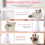 Gooad cordless pet trimmer with interchangeable paw shaver head