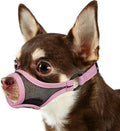 Mayerzon pink mesh dog muzzle for small short-snout breeds front view